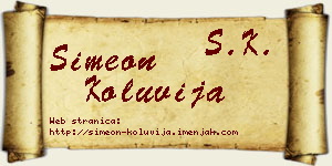 Simeon Koluvija vizit kartica